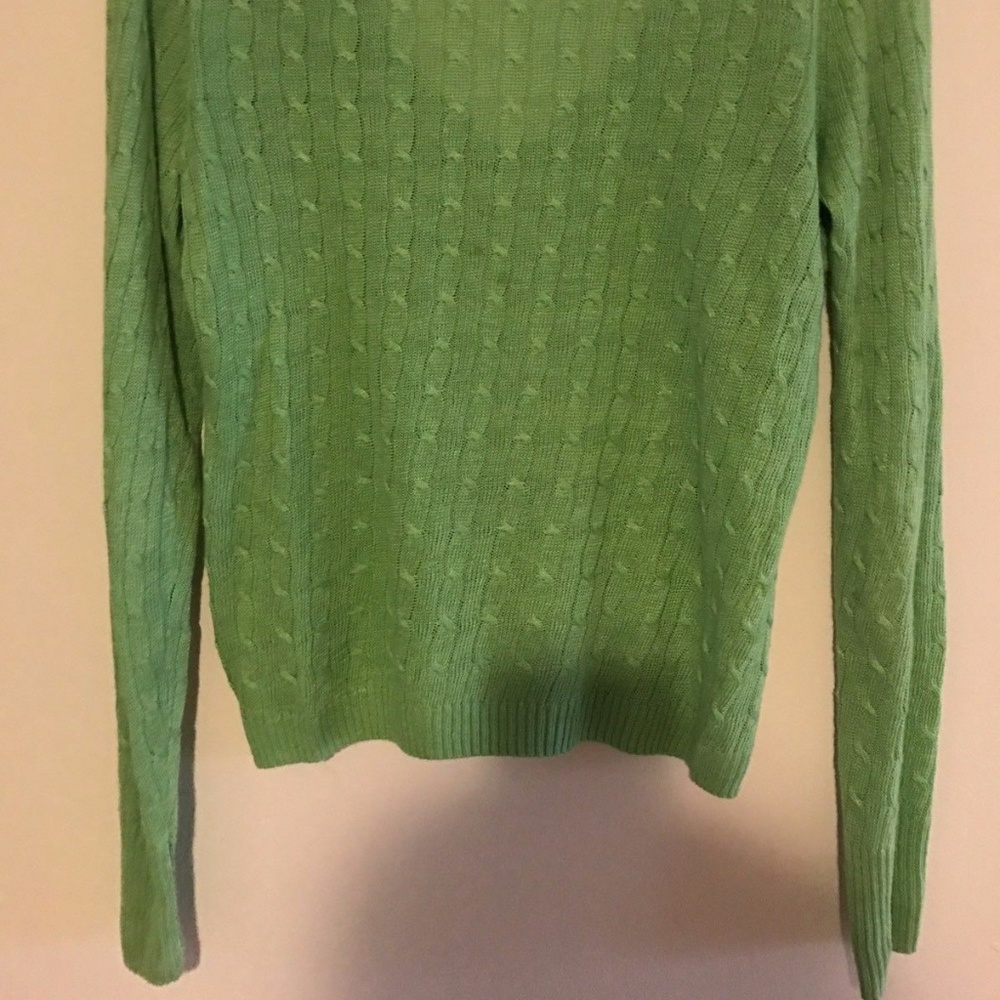 J.CREW CABLE KNIT V-NECK LINEN PULLOVER - M - Picture 5 of 5